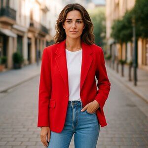 Ambition Women's Red Sweater Sz XL